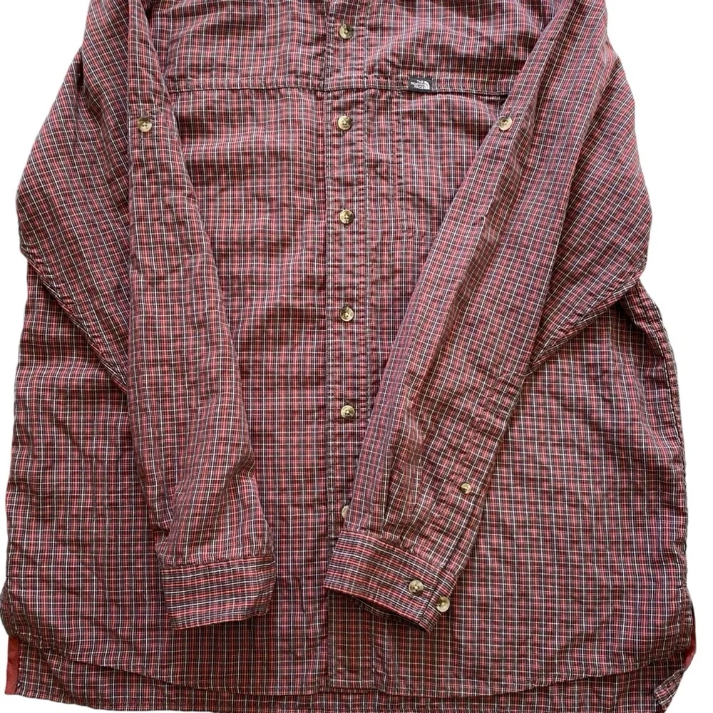 The North Face Men’s Plaid Long Sleeve Button Down Shirt Size Large